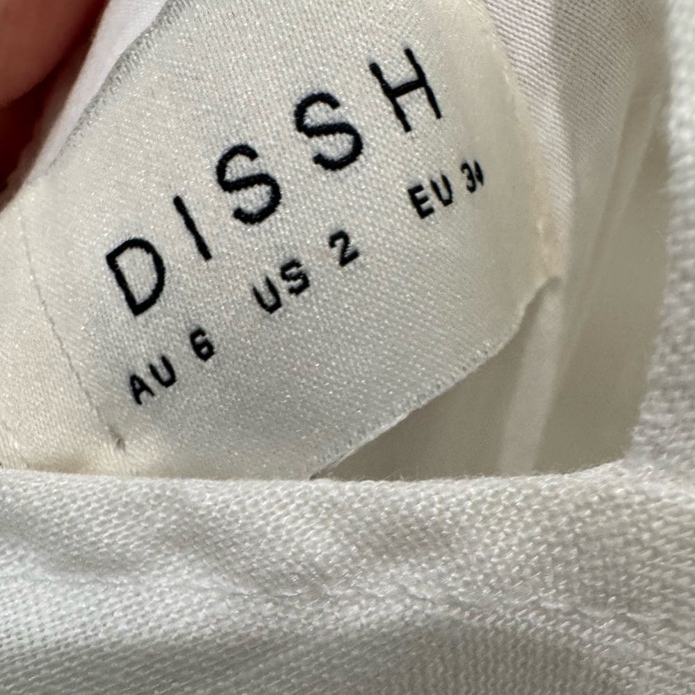 DISSH The Rose Linen Open back maxi dress in white - Picture 9 of 9